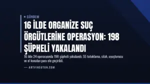 16 İlde Organize Suç Örgütlerine Operasyon: 198 Şüpheli Yakalandı