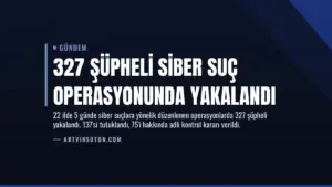 327 Şüpheli Siber Suç Operasyonunda Yakalandı