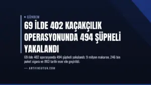 69 İlde 402 Kaçakçılık Operasyonunda 494 Şüpheli Yakalandı