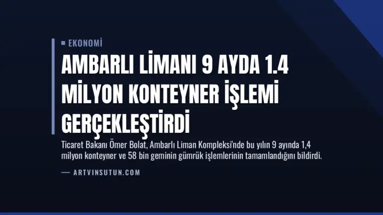 Ambarlı Limanı 9 Ayda 1.4 Milyon Konteyner İşlemi Gerçekleştirdi