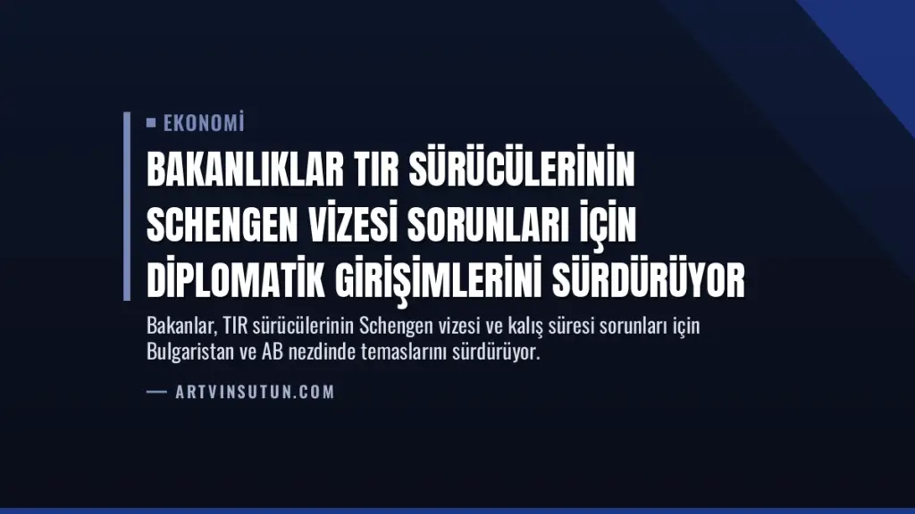 Bakanlıklar TIR Sürücülerinin Schengen Vizesi Sorunları İçin Diplomatik Girişimlerini Sürdürüyor