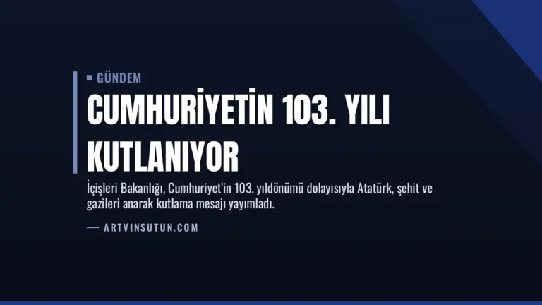 Cumhuriyetin 103. Yılı Kutlanıyor