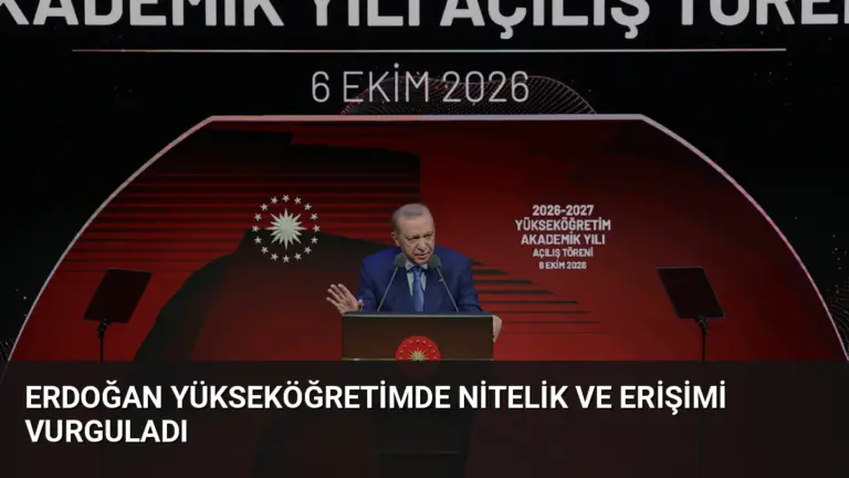 Erdoğan Yükseköğretimde Nitelik Ve Erişimi Vurguladı