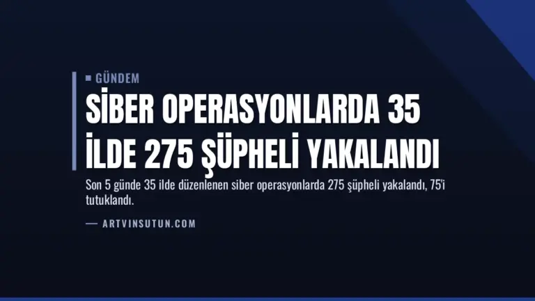 Siber Operasyonlarda 35 İlde 275 Şüpheli Yakalandı