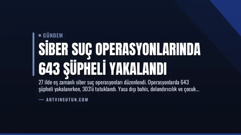 Siber Suç Operasyonlarında 643 Şüpheli Yakalandı