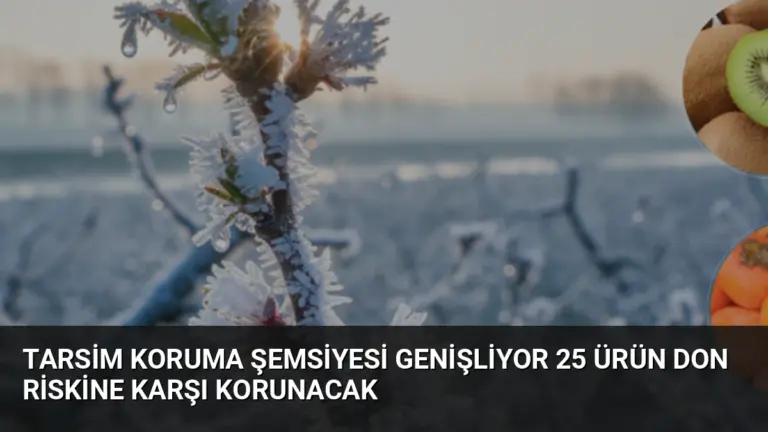 TARSİM Koruma Şemsiyesi Genişliyor 25 Ürün Don Riskine Karşı Korunacak