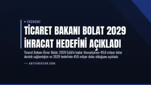 Ticaret Bakanı Bolat 2029 İhracat Hedefini Açıkladı