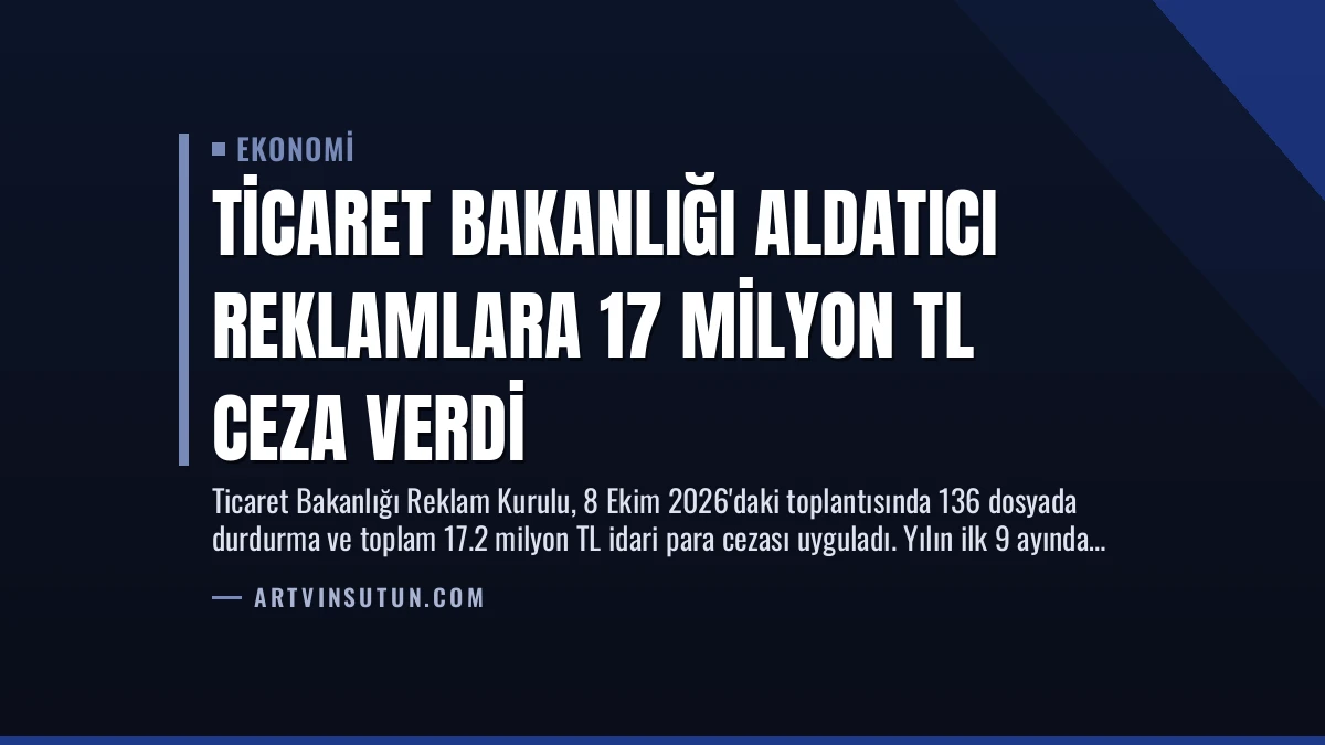 Ticaret Bakanlığı Aldatıcı Reklamlara 17 Milyon TL Ceza Verdi