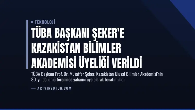 TÜBA Başkanı Şeker’e Kazakistan Bilimler Akademisi Üyeliği Verildi