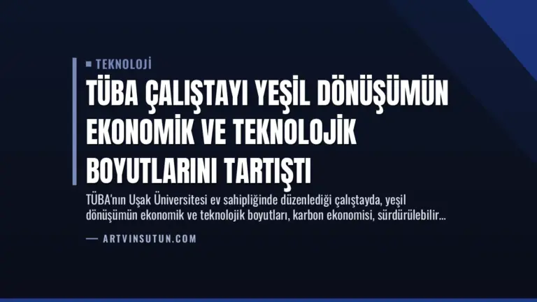 TÜBA Çalıştayı Yeşil Dönüşümün Ekonomik ve Teknolojik Boyutlarını Tartıştı