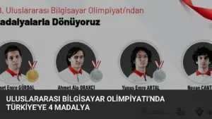 Uluslararası Bilgisayar Olimpiyatı’nda Türkiye’ye 4 Madalya